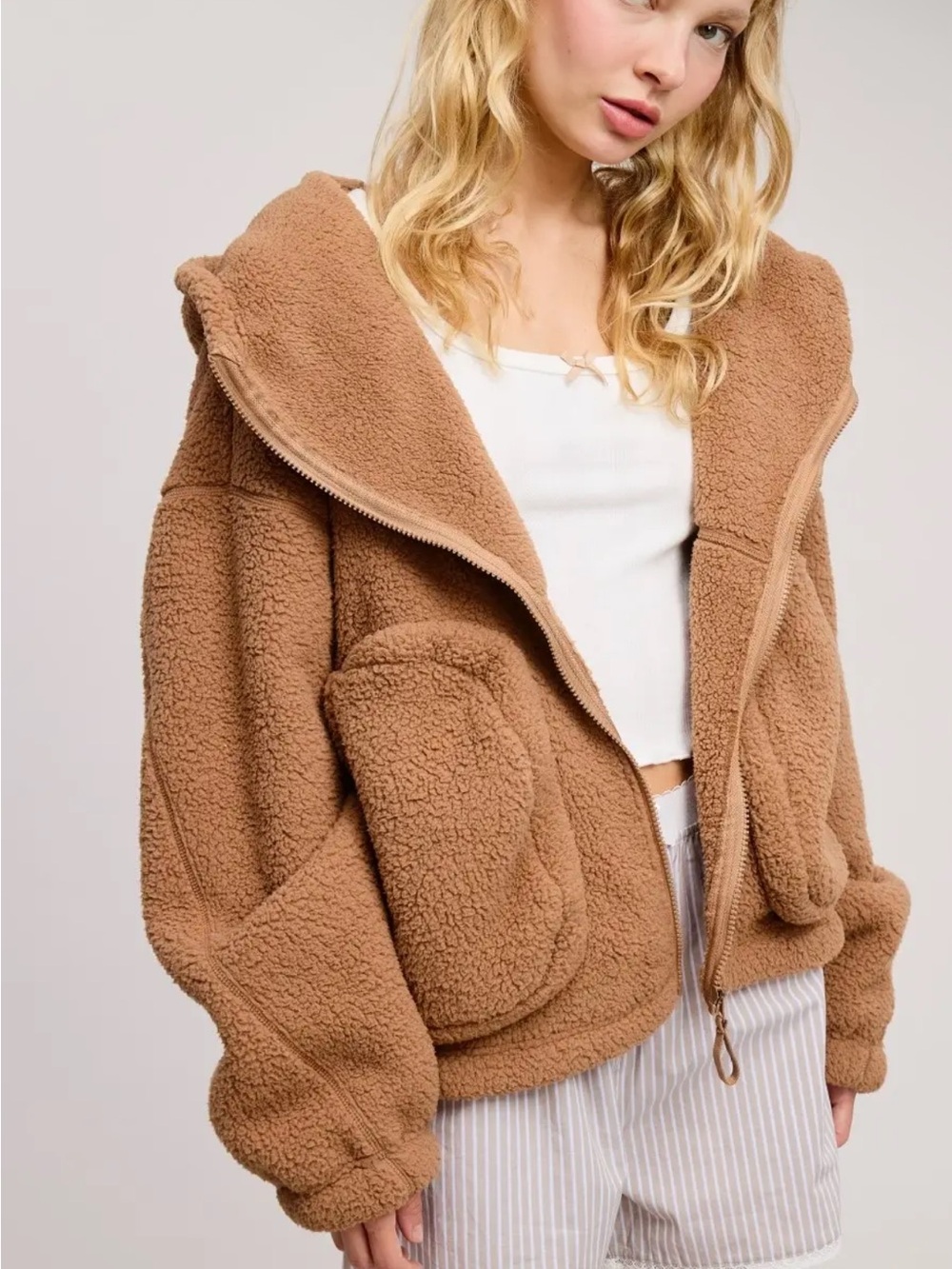 🆕🤍COCO STACY SHERPA COAT